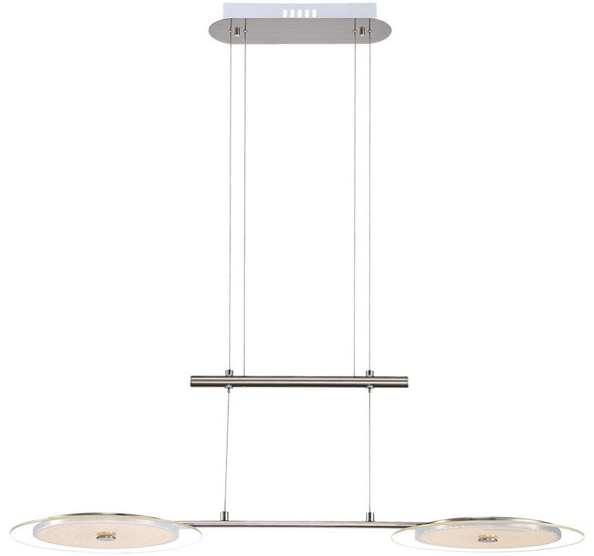 LED HÄNGELEUCHTE DARIO Chrom Silber - Silberfarben, Glas (90/30/150cm) - Globo Lighting