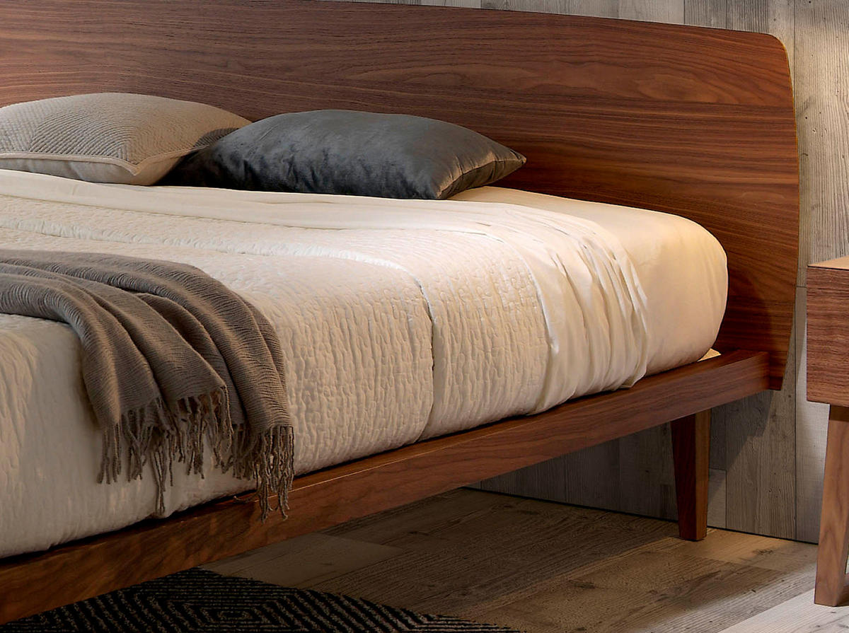 BETT Rechteckig Walnuss 181/210/84 cm - Walnussfarben, Holz - ANGEL CERDA