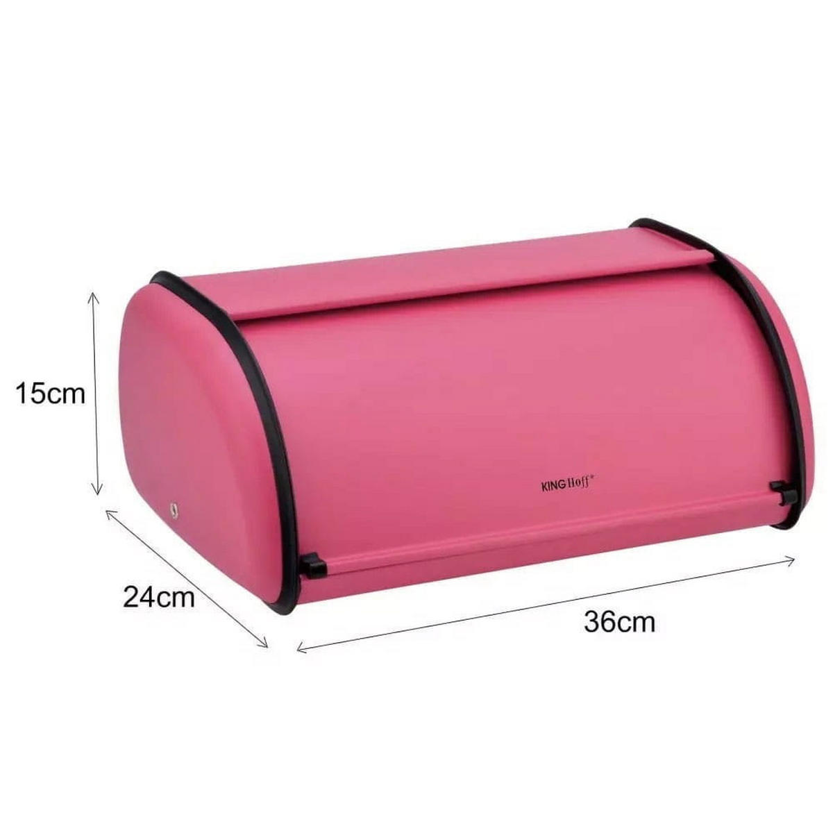 BROTKASTEN Rosa 36/24/15 cm KH1753 - Pink, Metall (24/15/36cm) - Kinghoff 
