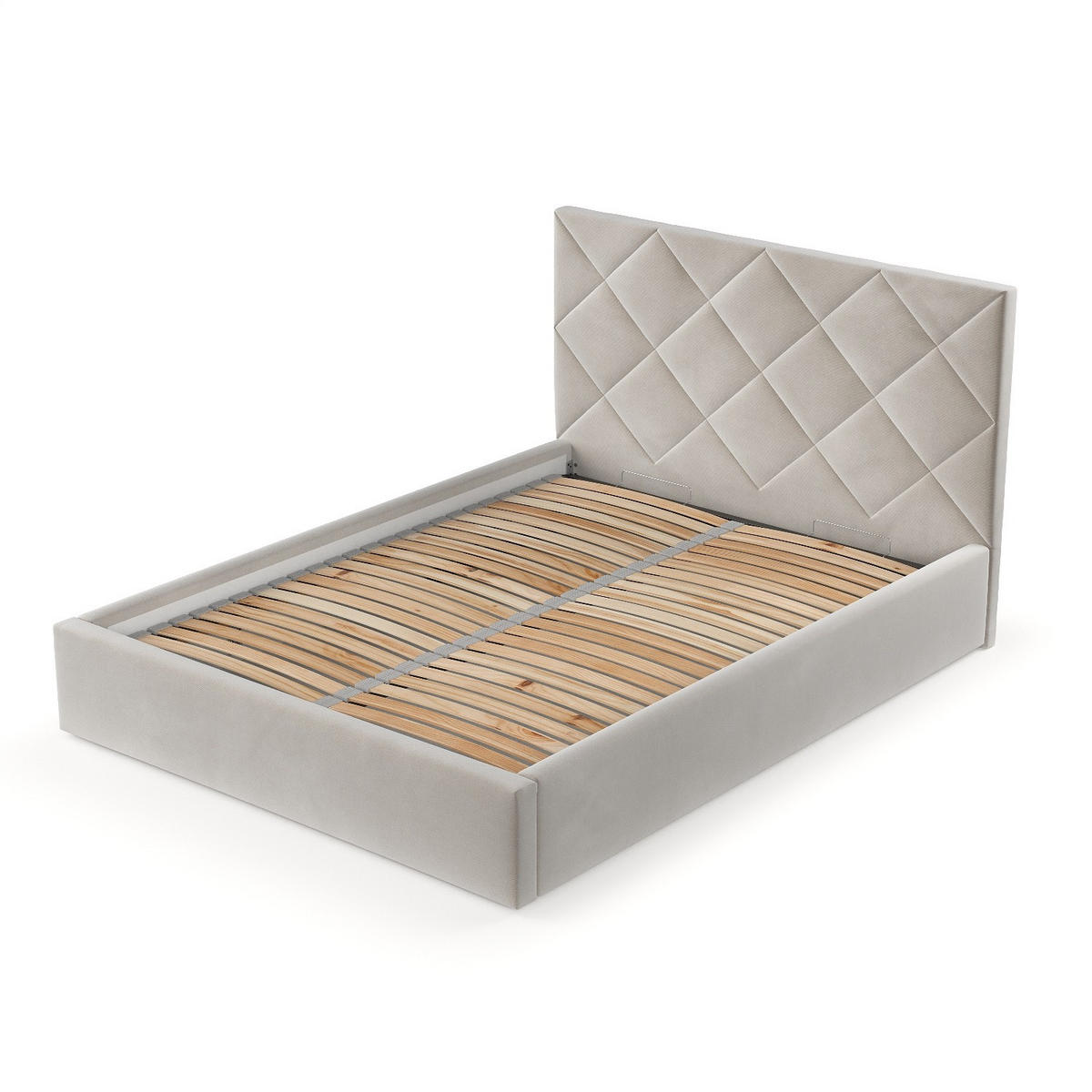 POLSTERBETT Torno 140/200 cm Hellbeige im Paros Stoff - Beige/Schwarz, Holz/Holzwerkstoff (140/200cm) - AltaBeds