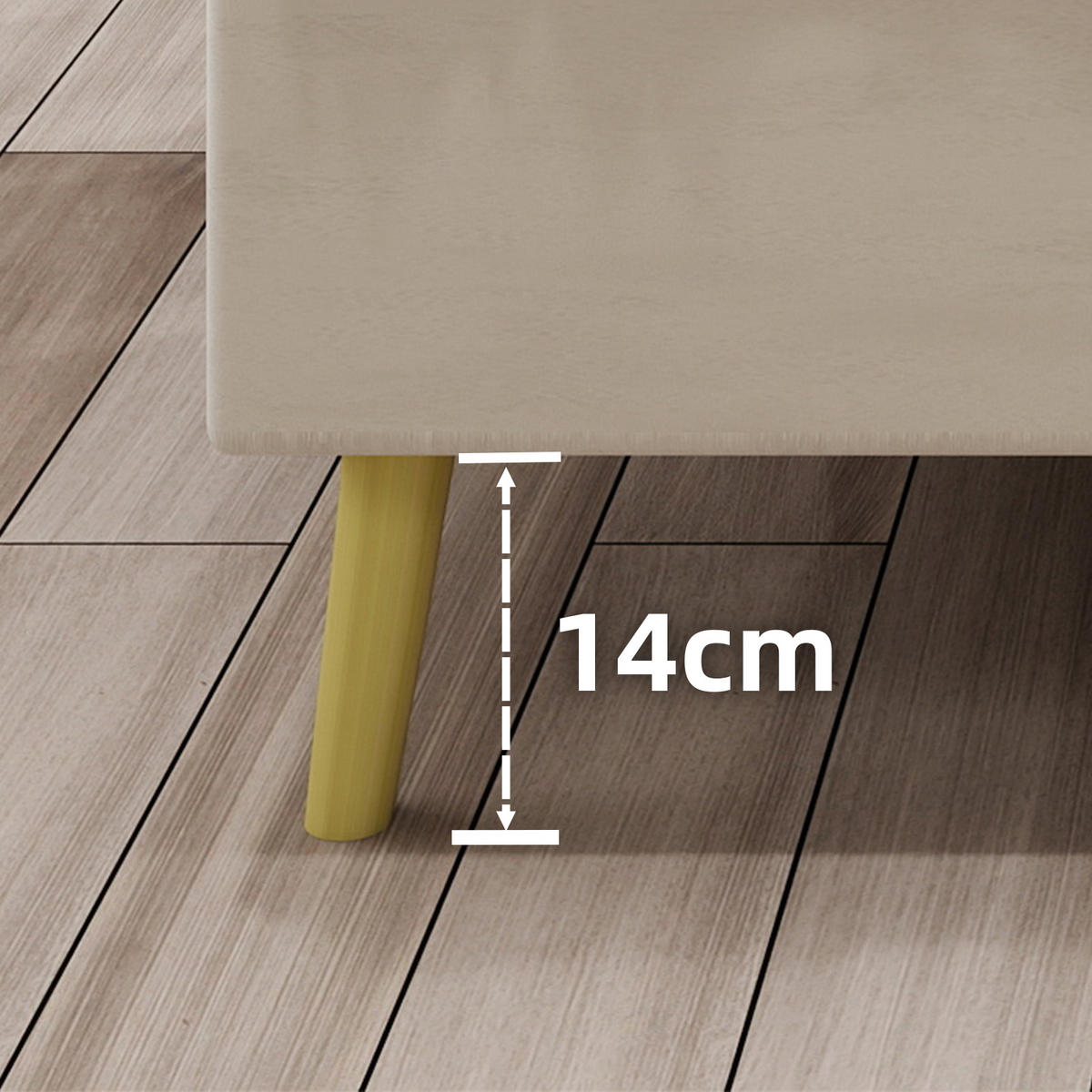 POLSTERBETT 90x200 cm Cartoon ohne Stauraum beige - Beige, Textil (90/200cm) - LEBENLANG