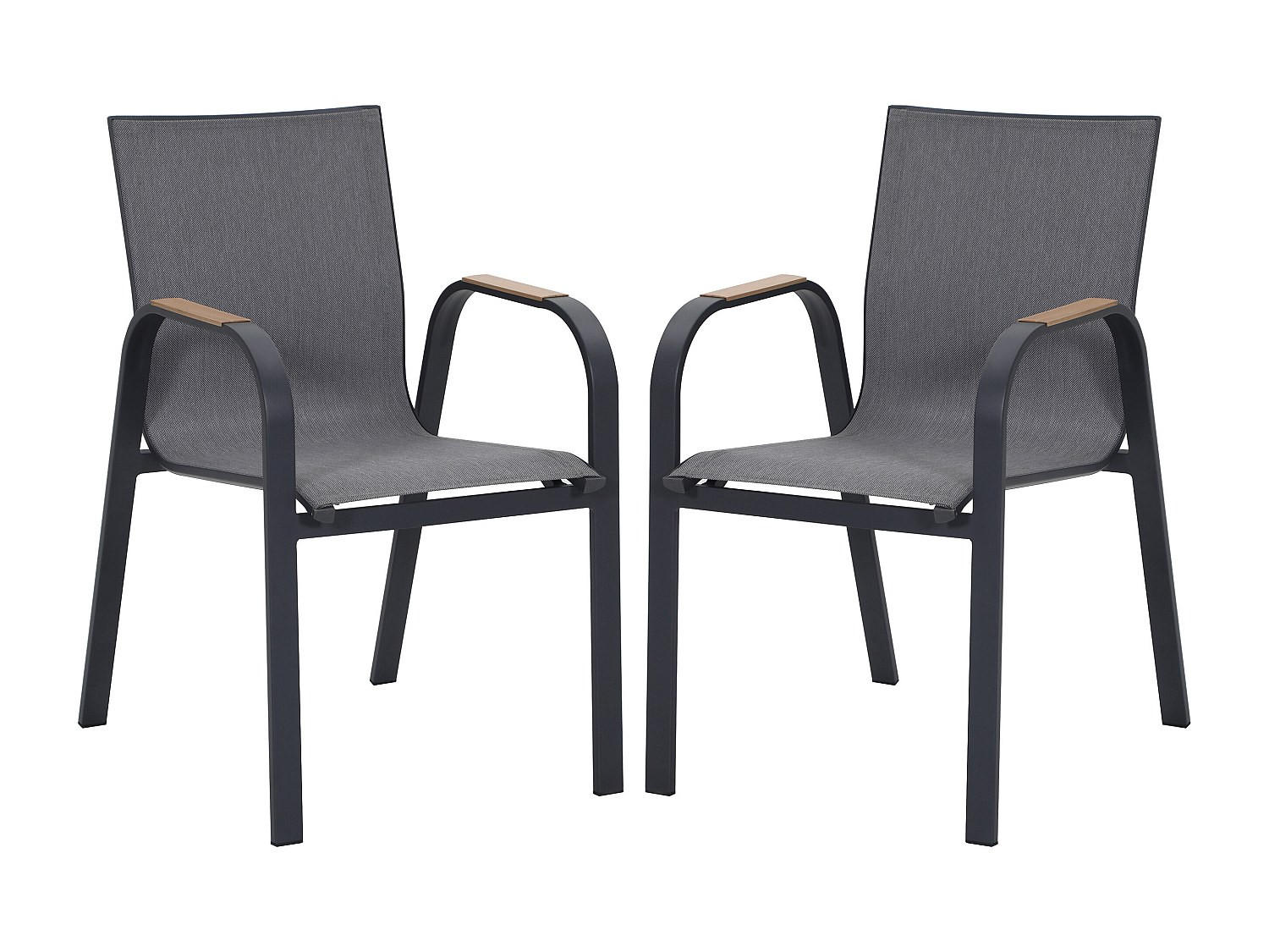 GARTENSTUHL - 2 Personen - metall - anthrazitgrau Zeyva - Anthrazit, Metall (52/86.5/65cm) - Vente-Unique