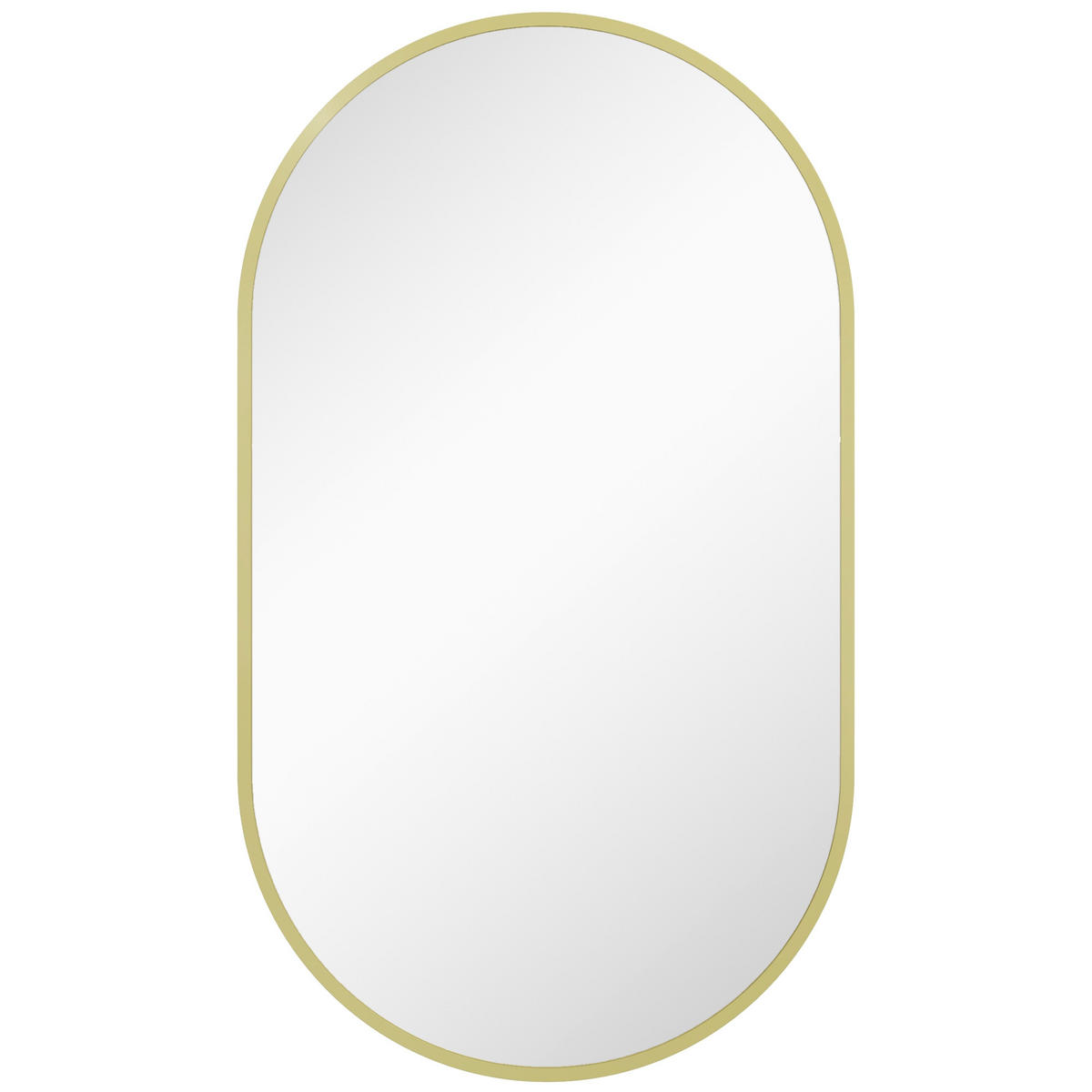 WANDSPIEGEL Goldfarben Oval 40/70 cm - Goldfarben, Metall (40/70/3cm) - PANGIVO