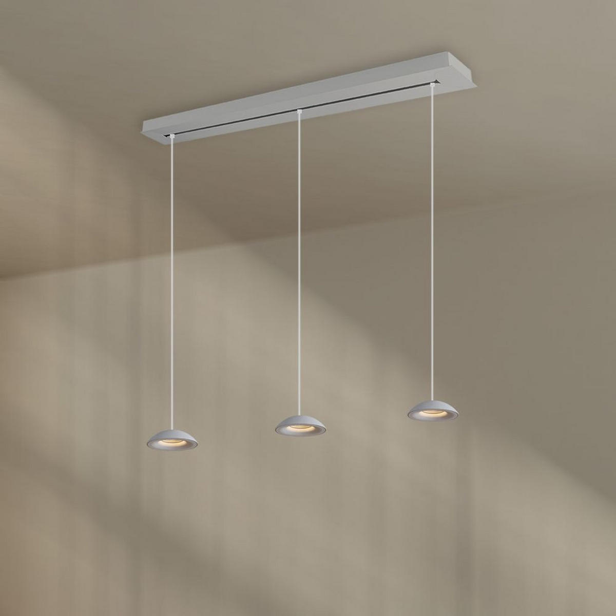 LED-HÄNGELEUCHTE Santa Air 3-flammig Weiß - Weiß, Metall (11/11/3.2cm) - s.luce