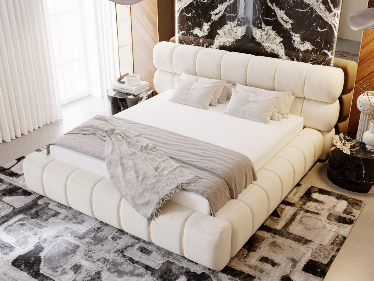 POLSTERBETT Mellow 160x200 Beige - Beige, Textil (160/200cm) - Graingold