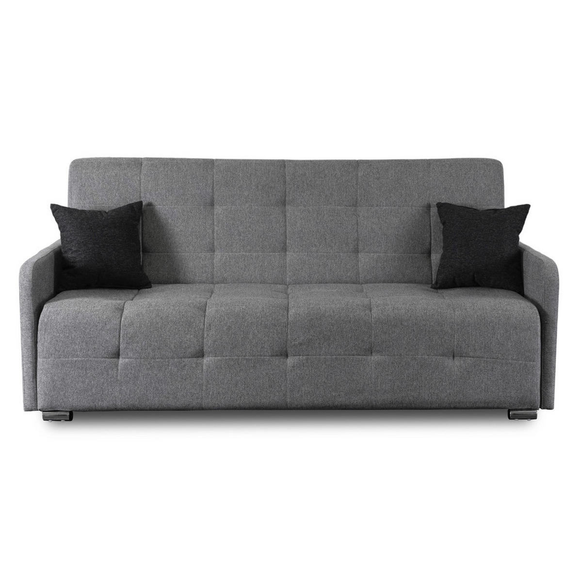 SCHLAFSOFA ARIA Schlaffunktion Zweisitzer Grau - Grau, Holz/Textil (205/94/100cm) - makarowski meble