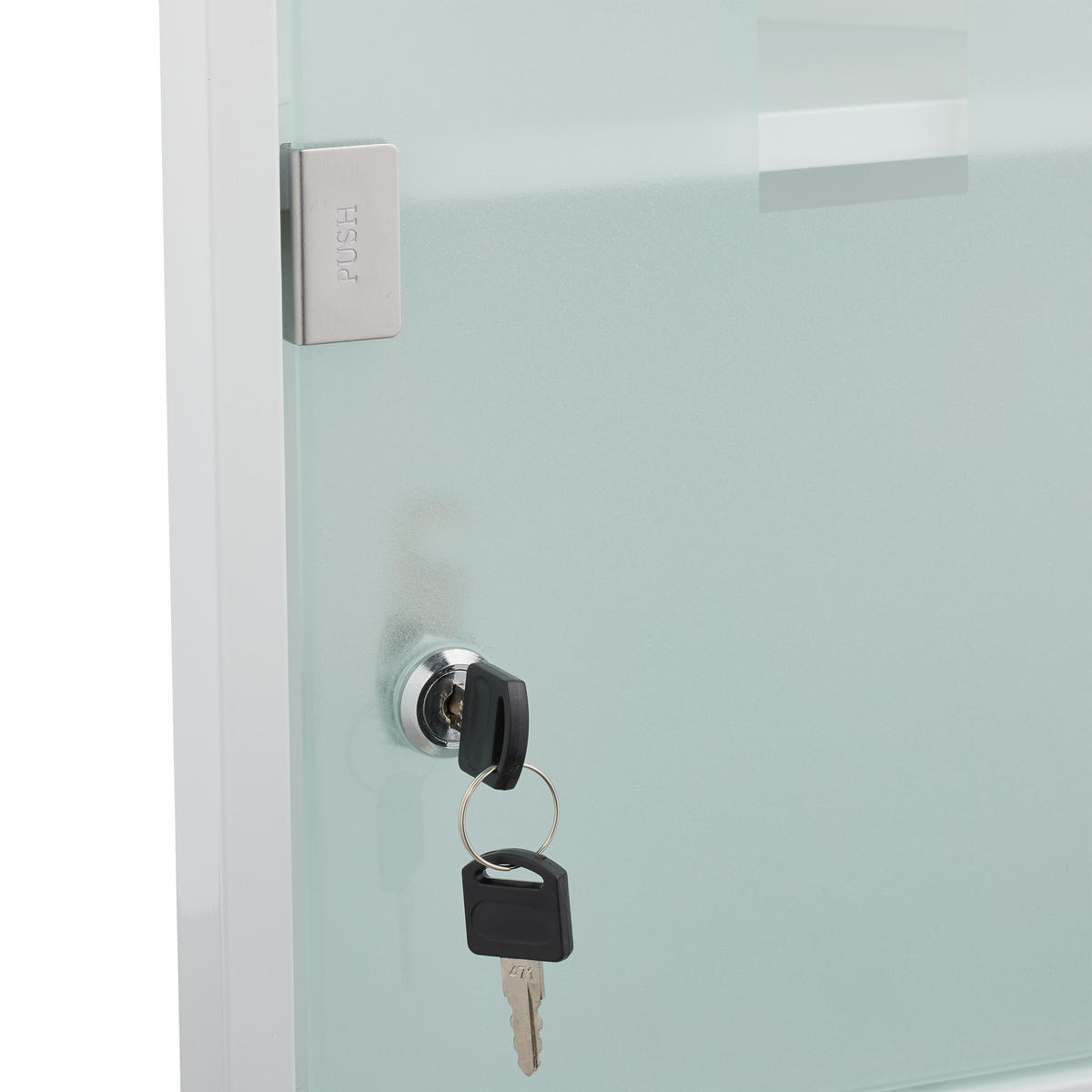 MEDIZINSCHRANK - Weiß, Glas/Metall (30/45/17.5cm) - Relaxdays