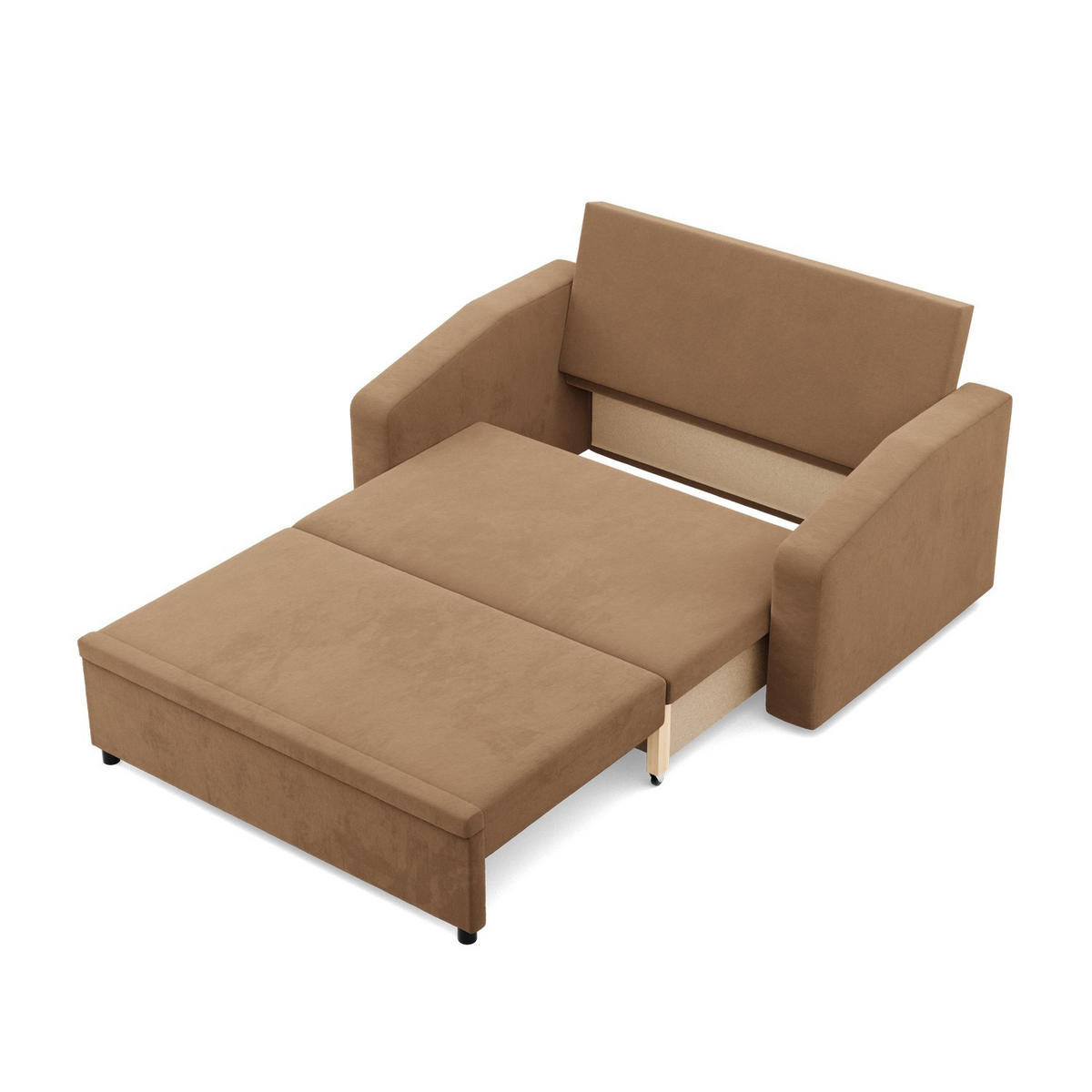 SOFA 2-SITZER MIT SCHLAFFUNKTION NEO, Braun - Braun, Textil (148/90/87cm)