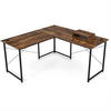 ECKSCHREIBTISCH 74cm Old oak - Alteiche, Holz (150/150/74cm) - COSTWAY