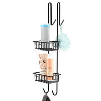 DUSCHREGAL, schwarz - Schwarz, Metall (18.5/70/20cm) - bremermann