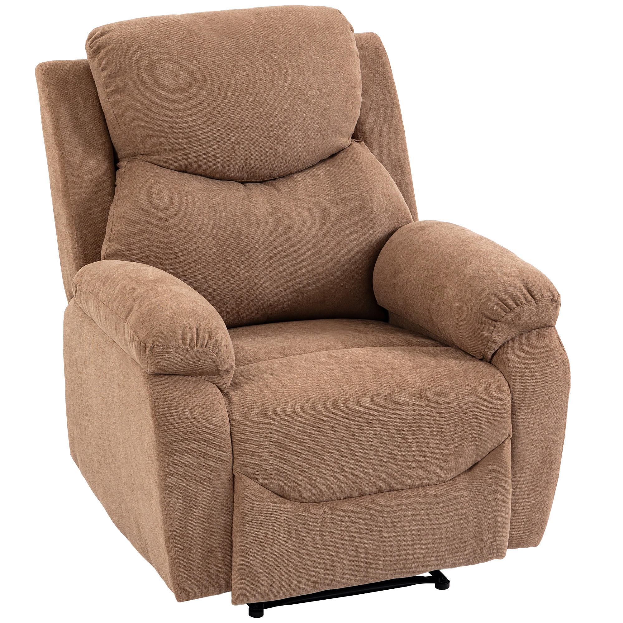 RELAXSESSEL Polyester Dunkelbraun - Dunkelbraun/Schwarz, Textil/Metall (85/105/93cm) - HOMCOM