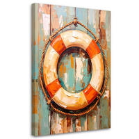 LEINWANDBILD See Rettungsring 40x60cm - Beige, Textil (40/60cm) - Feeby