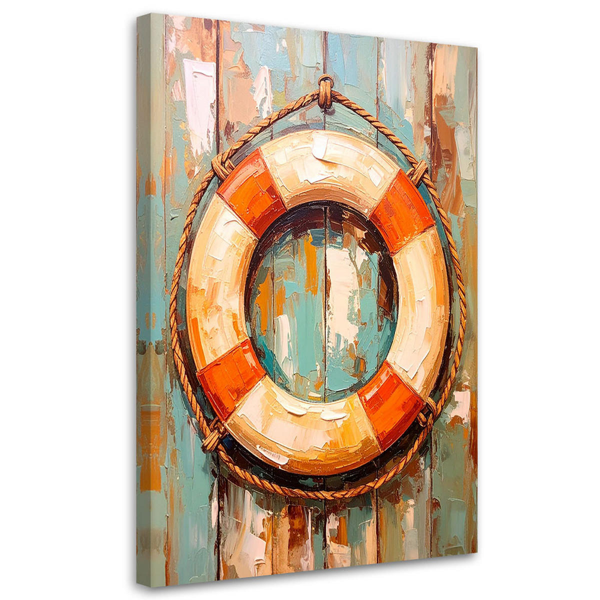 LEINWANDBILD See Rettungsring 40x60cm - Beige, Textil (40/60cm) - Feeby