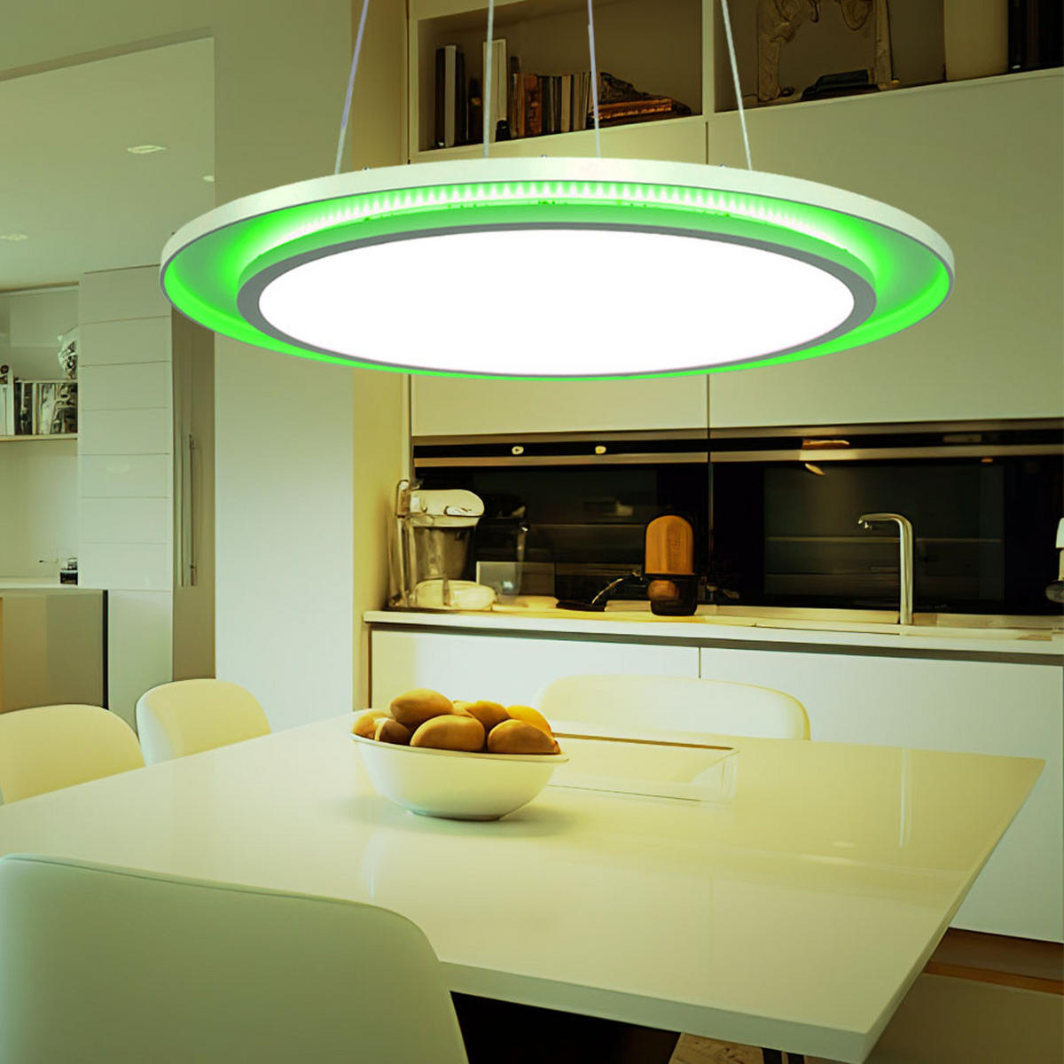 LED HÄNGELAMPE Weiß dimmbar RGB - Weiß, Metall (60/60/120cm) - Globo Lighting