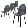 STUHL Kunstleder Anthrazit 4er Set - Anthrazit, Metall (51/89/44cm) - ML-DESIGN