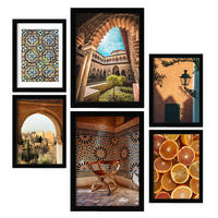 POSTER Set Mit 6 Andalusicia Spanien In Fotografie A3 & A4 Schwarzer Rahmen - Schwarz, Papier (29/3cm) - Nacnic