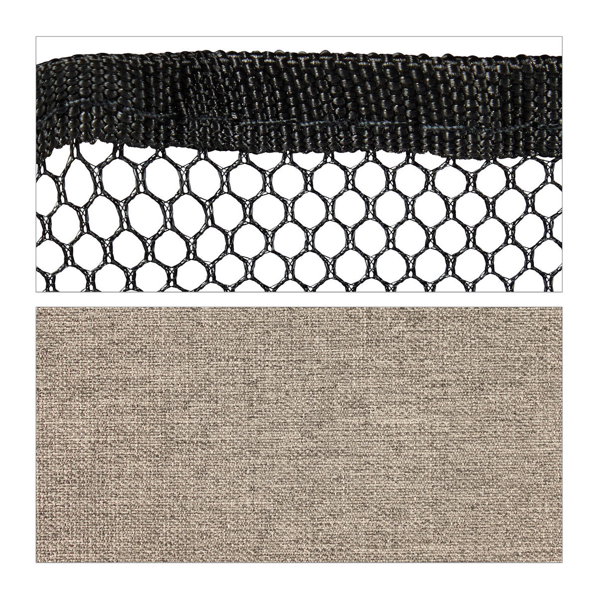 KLAPPHOCKER - Beige, Textil/Metall (29/39/35cm) - Relaxdays