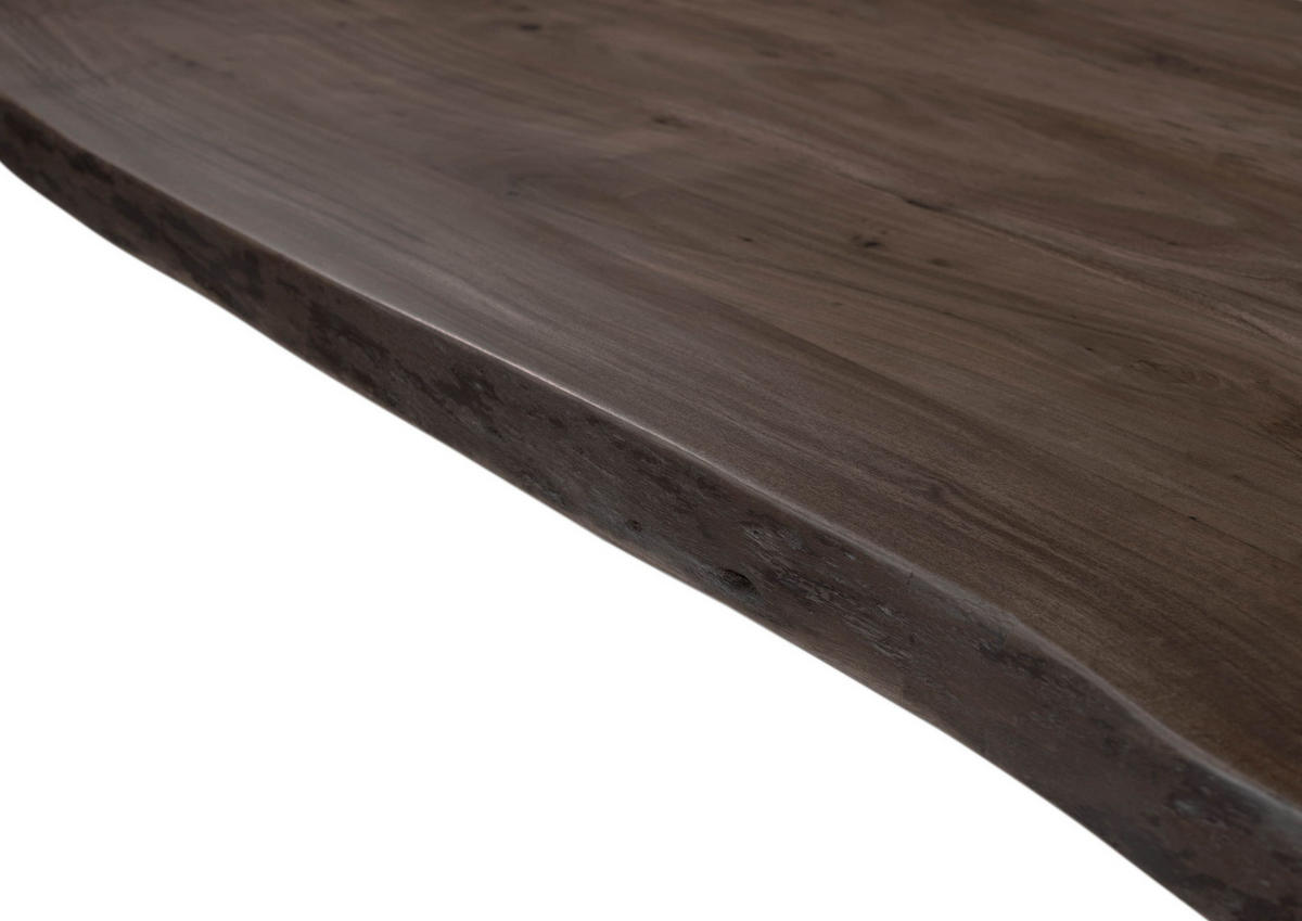 BAUMTISCH Akazie 200x100x76 grau lackiert / A-Gestell anthrazit matt FREEFORM 5 - Anthrazit/Grau, Holz (200/100/76cm) - Massivmoebel24
