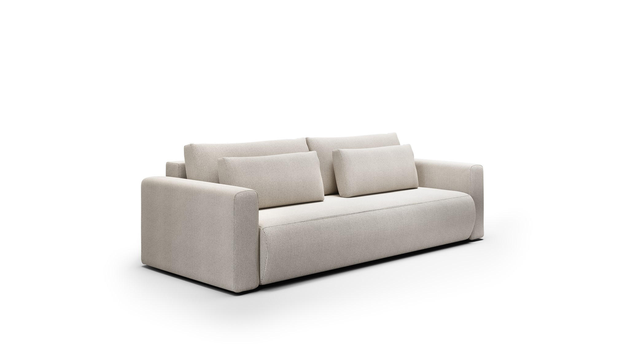 SOFA Schlafsofa Chaira - Hellgrau, Holzwerkstoff/Textil (238/85/103cm) - Fun Möbel