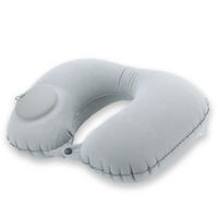 NACKENKISSEN mit Druckknopf Verschluss (Grau) - Grau, Kunststoff (12/16cm) - Intirilife