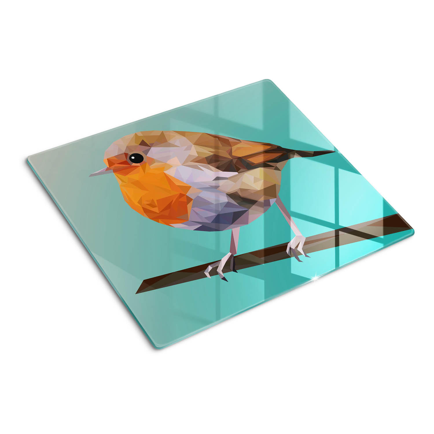 GLASPLATTE 60x52 cm Robin - Beige/Braun, Glas (60/0.4/52cm) - TULUP