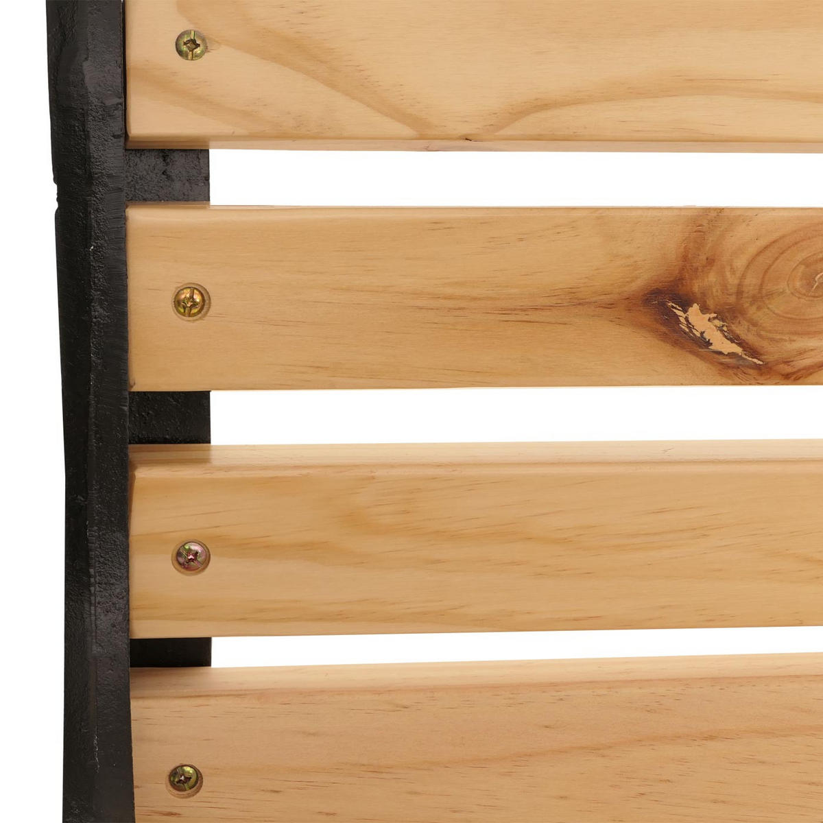 GARTENBANK Schwarz, Beige - Beige/Schwarz, Holz (164/78/35cm) - MCW
