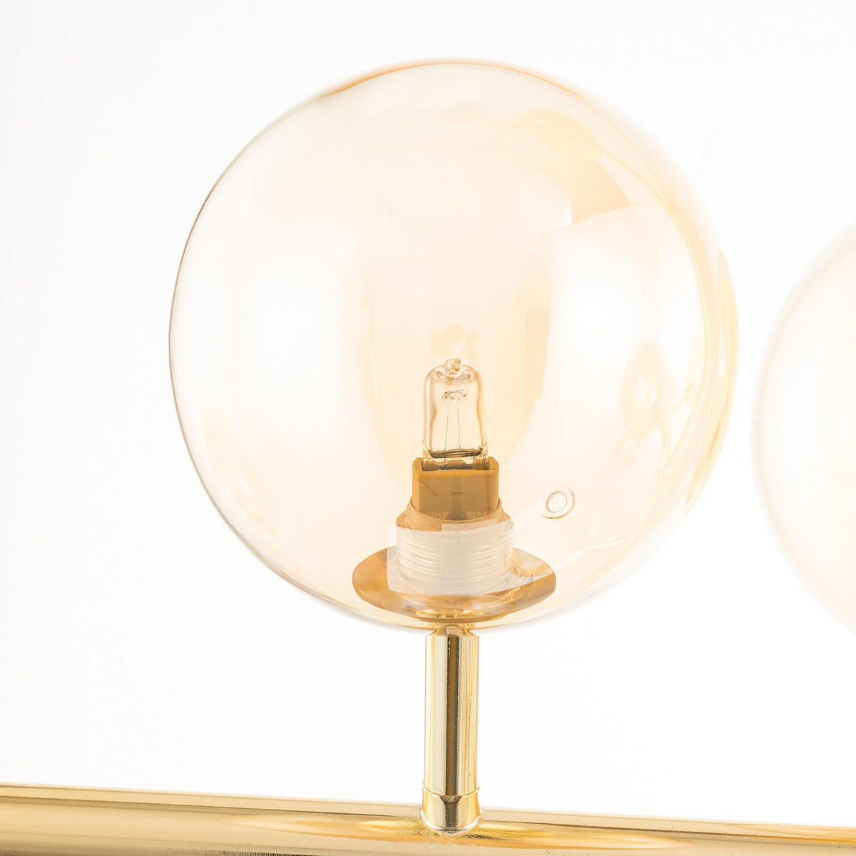 DECKENLEUCHTE - Metall, 10-flammig - Goldfarben, Glas (36/88/70cm) - home24