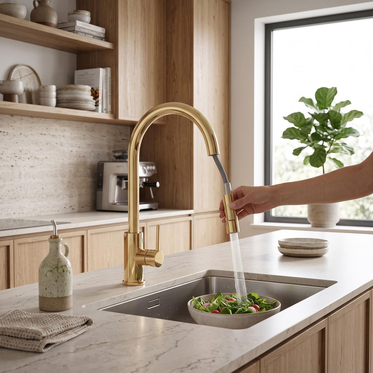 LUFTAUSLASS Mit Perlator Für Küchenarmatur Rea Fresh Gold - Goldfarben, Kunststoff (3/8.6/3cm) - REA