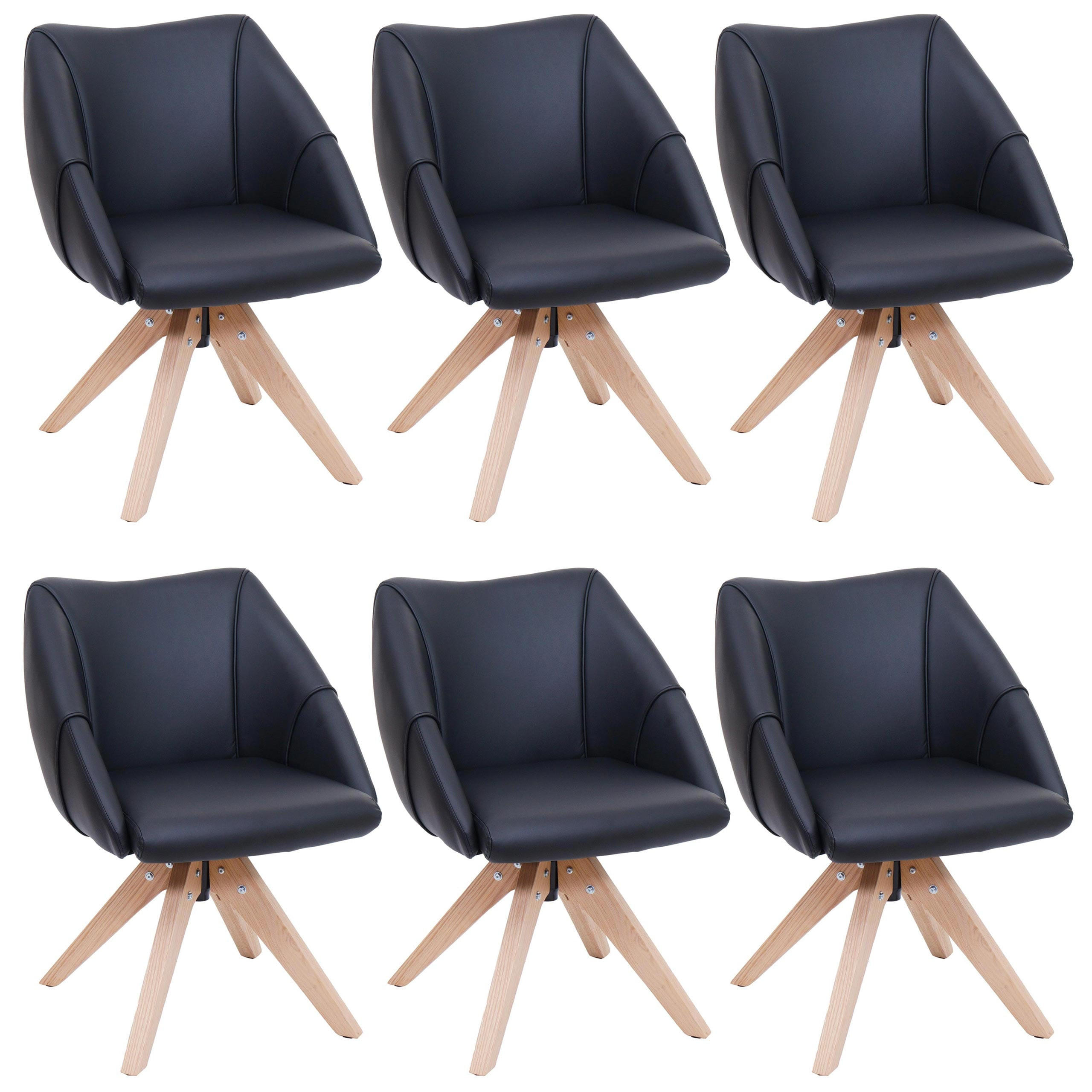 ESSZIMMERSTUHL Schwarz 6er-Set - Schwarz, Kunststoff (57/85/60cm) - MCW