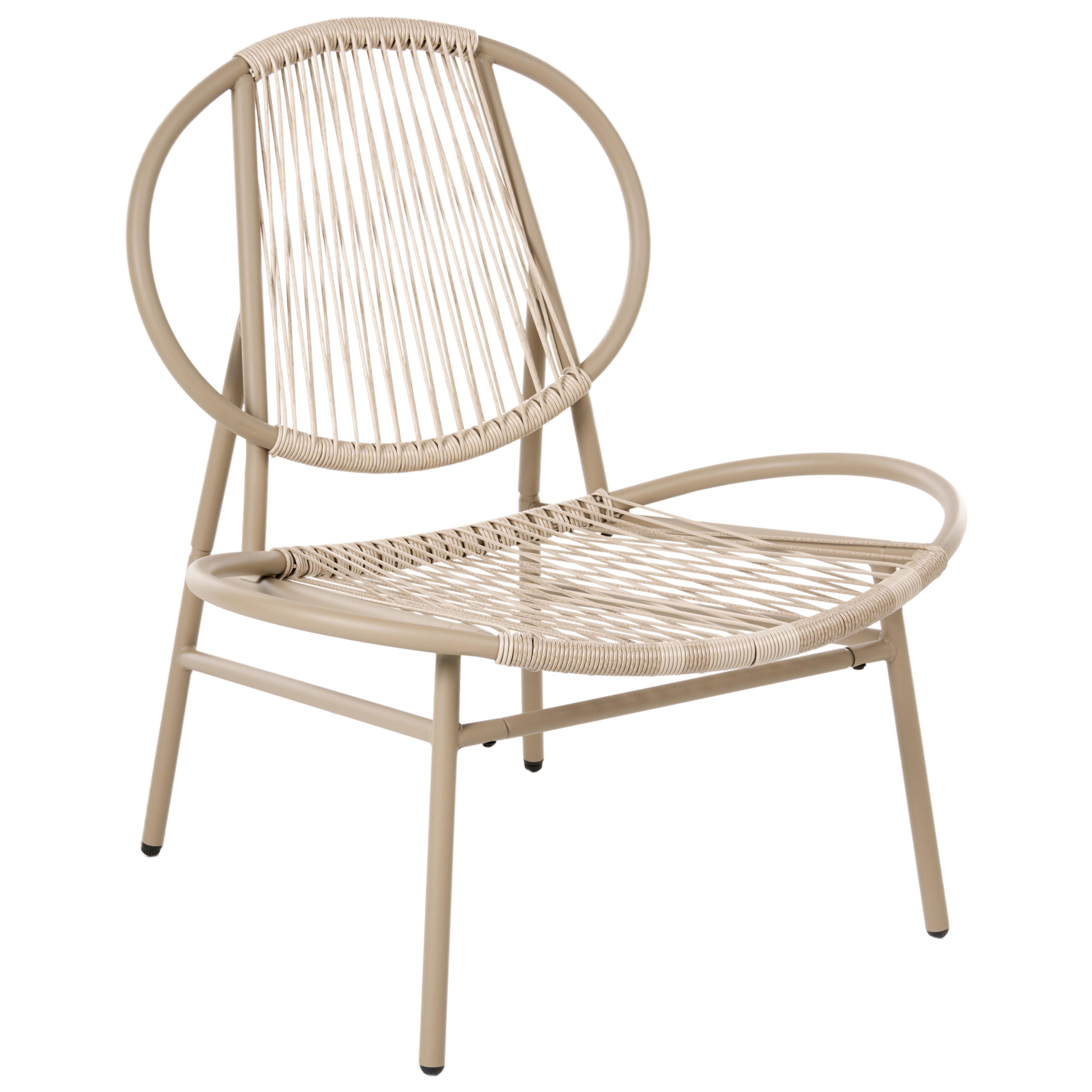 Beliani Gartenstuhl Beige 74x78x68 cm