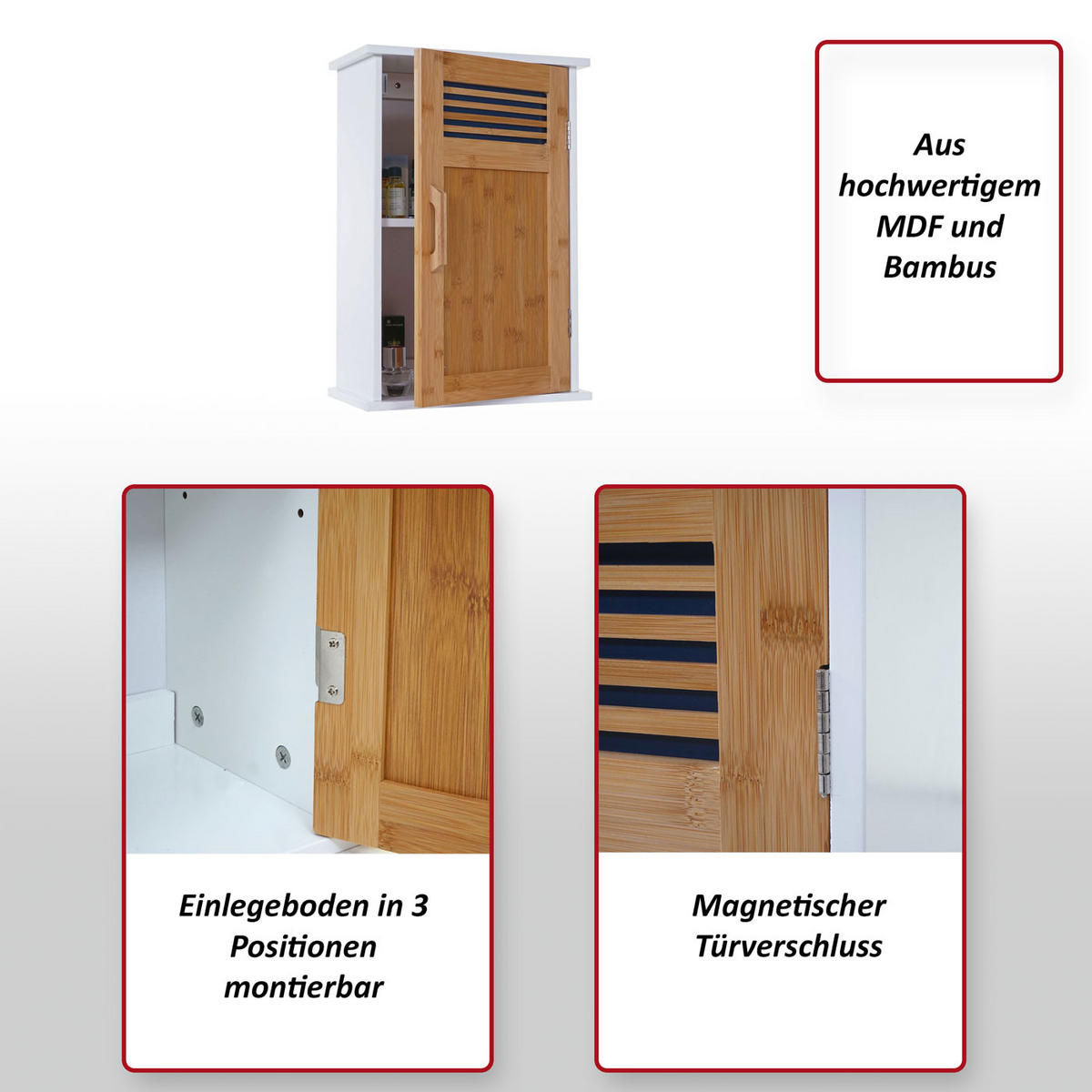 HÄNGESCHRANK Braun, Weiß - Braun/Weiß, Holz (35/52/21cm) - MCW