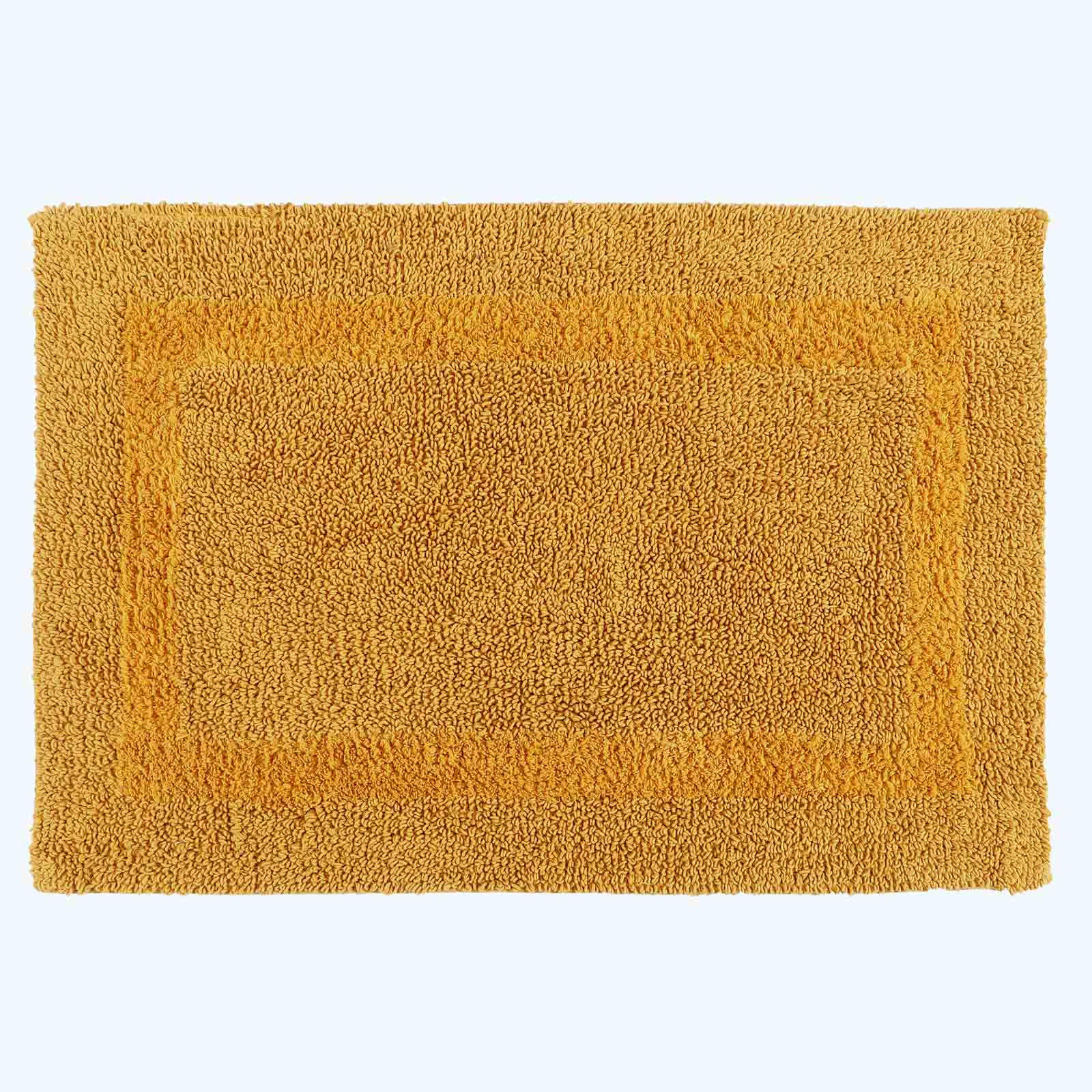 BADGARNITUR 2-teilig, Badematte & WC-Vorleger, wendbar - Gelb, Textil (50/80cm) - Homescapes
