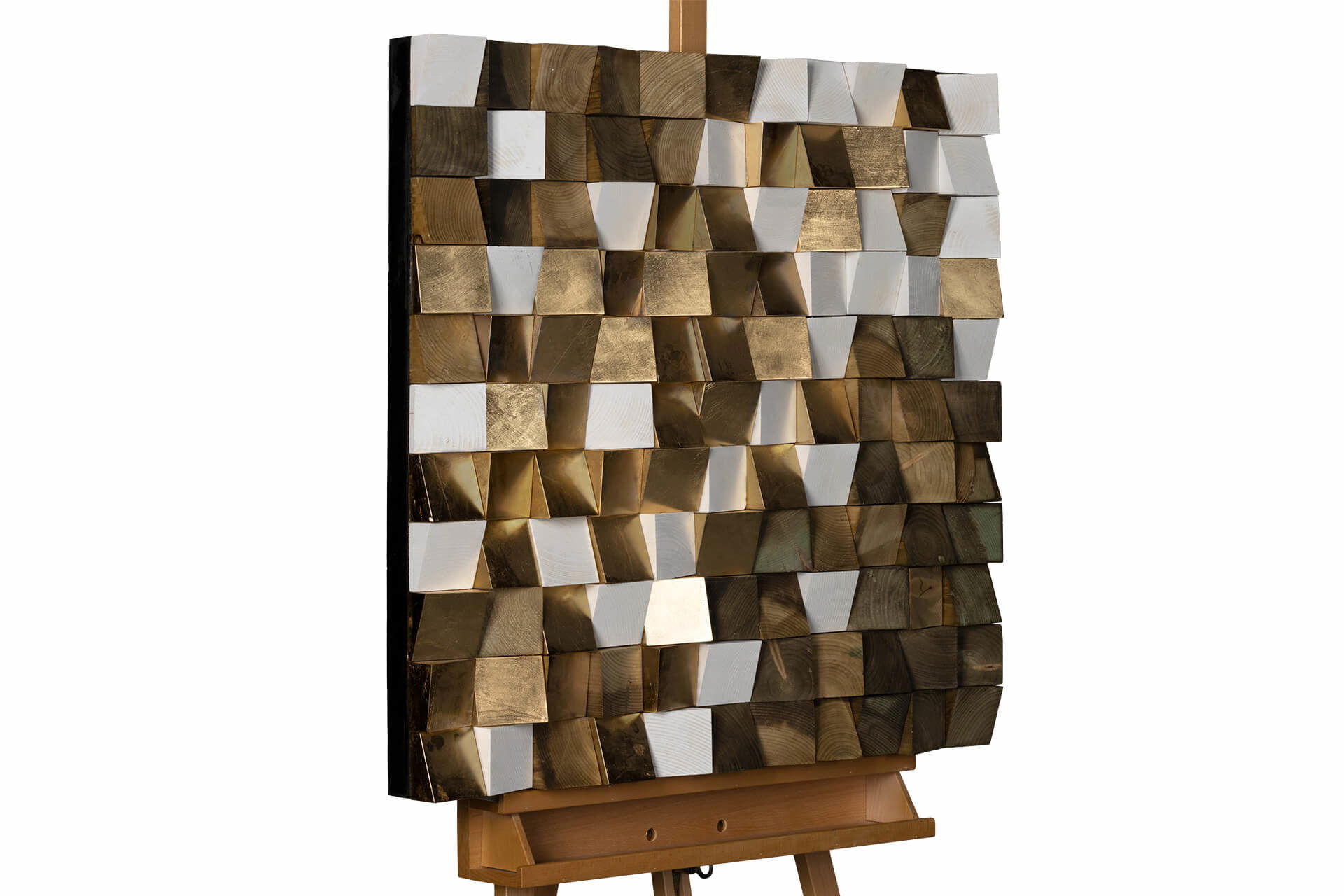 HOLZBILD Grau 75/75 cm - Braun/Grau, Holz (7/75cm) - KUNSTLOFT