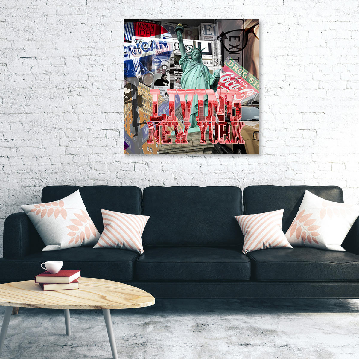 WANDBILD abstrakt farben - Multicolor, Textil (50/50cm) - Feeby