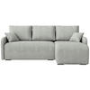 ECKSOFA Malen mit Schlaffunktion Grau Bouclé - Hellgrau, Textil (215/141cm) - Bromarkt