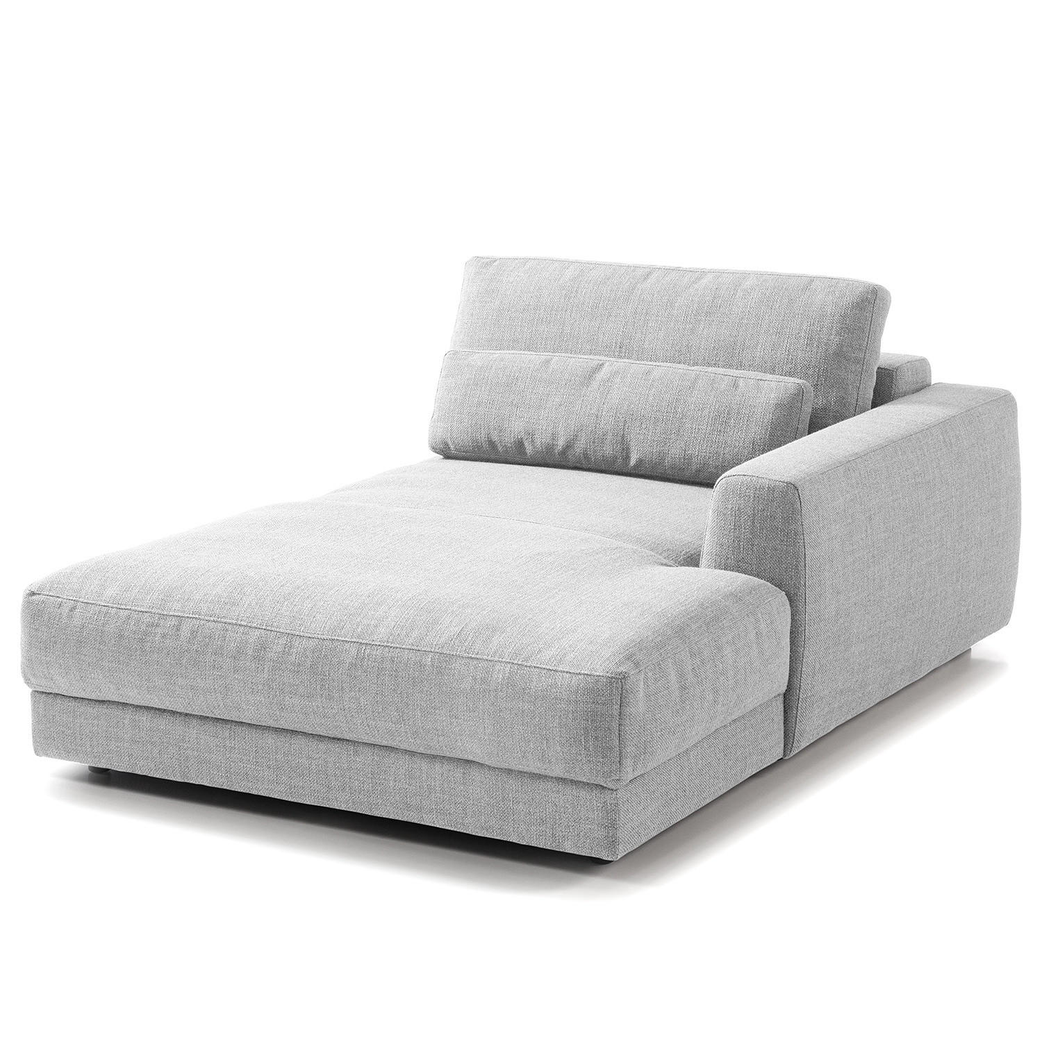 MODULLONGCHAIR - Hellgrau, Textil (126/80/182cm) - home24