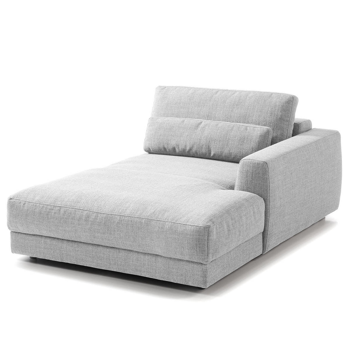 MODULLONGCHAIR - Hellgrau, Textil (126/80/182cm) - home24