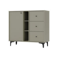 KOMMODE TORINO 100/94/41 cm mit 3 Schubladen 1 Türen Hellgrün - Hellgrün, Holzwerkstoff (100/94/41cm) - MASSENO