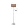 LED-STEHLAMPE Grau Höhe 170cm, mit Leselampe - Grau, Textil (40/40/170cm) - meineWunschleuchte
