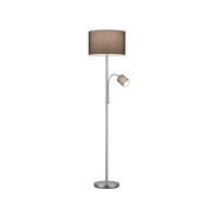 LED-STEHLAMPE Grau Höhe 170cm, mit Leselampe - Grau, Textil (40/40/170cm) - meineWunschleuchte