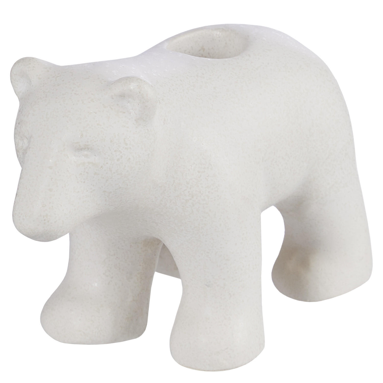 KERZENHALTER Northern Lights Eisbär - Weiß, Keramik (7/10/15cm) - Butlers