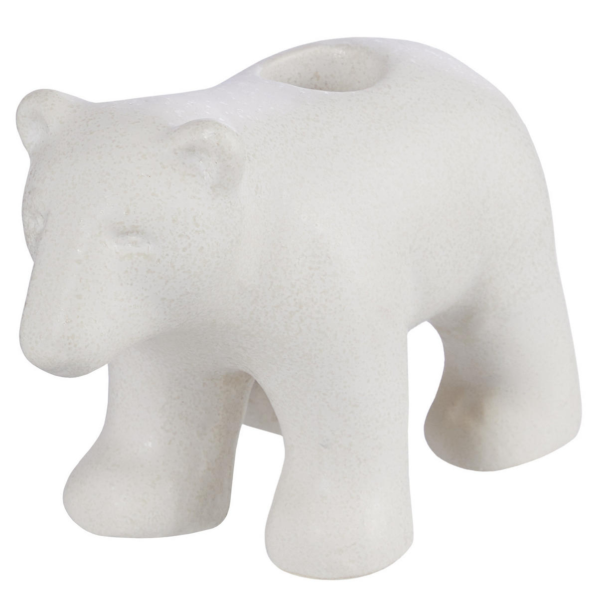 KERZENHALTER Northern Lights Eisbär - Weiß, Keramik (7/10/15cm) - Butlers