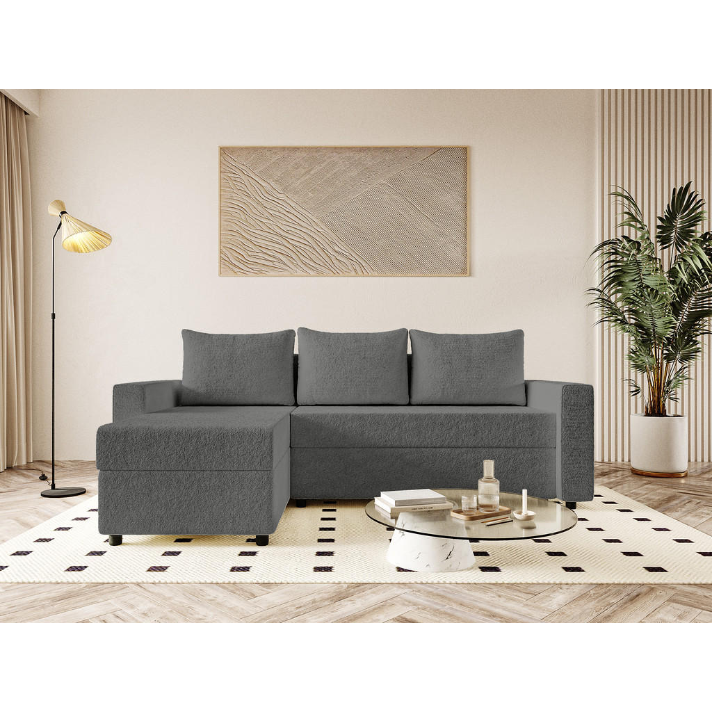 Thumbnail - Fedve Ecksofa, Graphit, Textil, L-Form,L-Form, 230x146 cm, Wohnzimmer, Sofas & Couches, Wohnlandschaften, Ecksofas