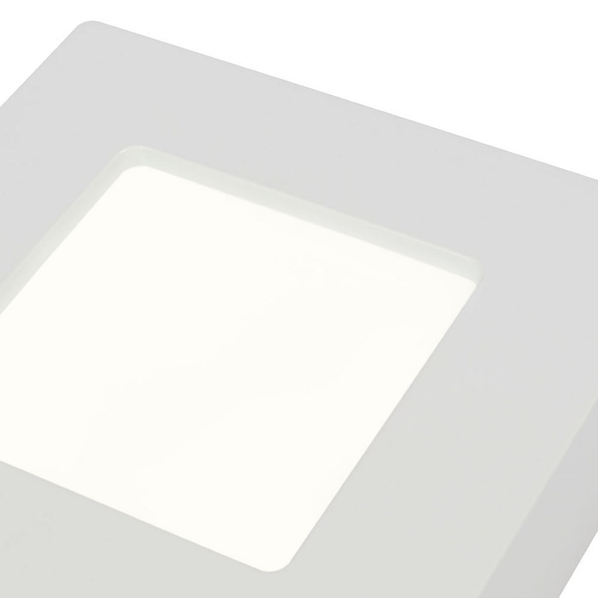 LED DECKENLEUCHTE Kunststoff Weiß - Weiß, Kunststoff (12.2/12.2/3.5cm) - Globo Lighting