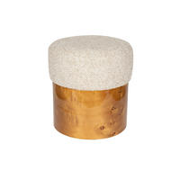 SITZHOCKER Burlin Beige - Beige, Holz (40/44/40cm) - Dutchbone