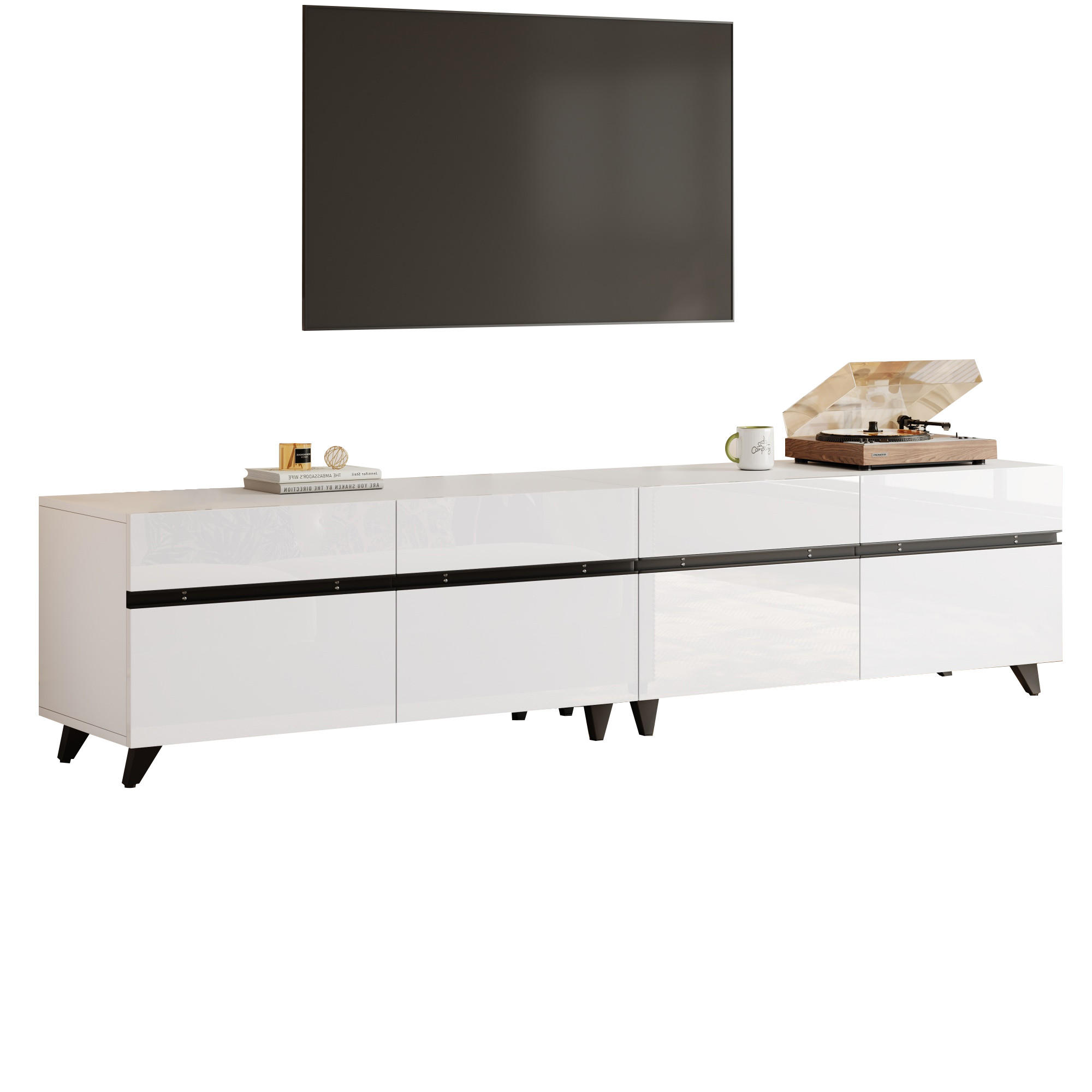 Beauniv Tv-Element Weiß 40x49x180 cm