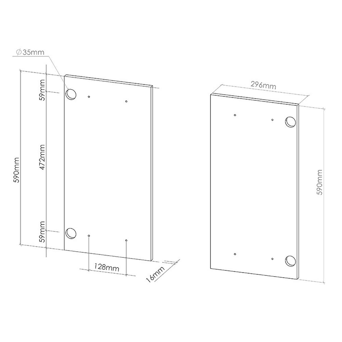 KUCHYŇSKÁ DVÍŘKA R-Line Bílá - bílá, kompozitní dřevo (59.2/59/1.6cm) - Vicco