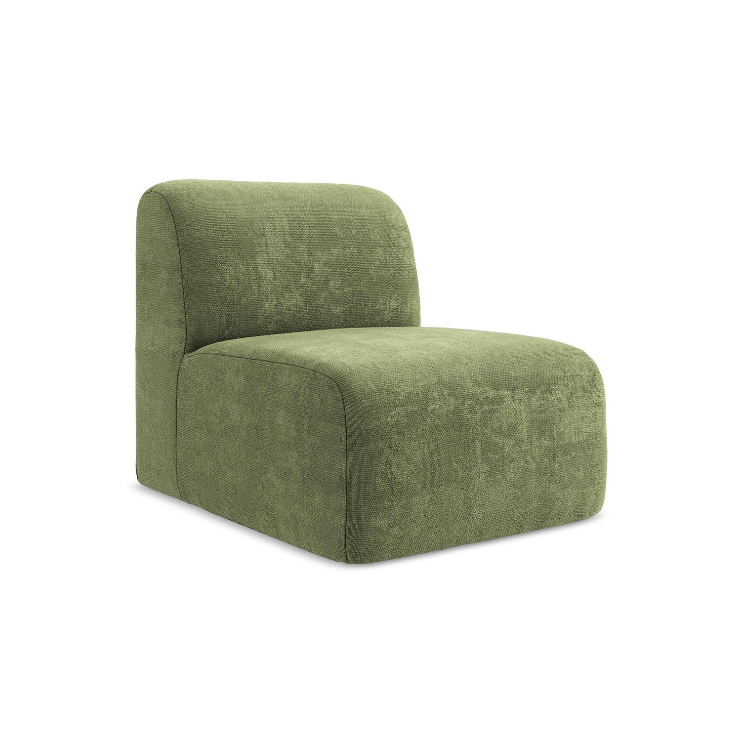 SOFAELEMENT Chenille Stoff Grün - Schwarz/Grün, Holzwerkstoff/Kunststoff (70/75/94cm) - LaMiaSofa
