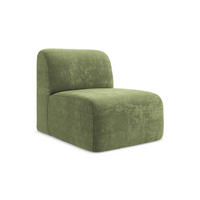 SOFAELEMENT Chenille Stoff Grün - Schwarz/Grün, Holzwerkstoff/Kunststoff (70/75/94cm) - LaMiaSofa