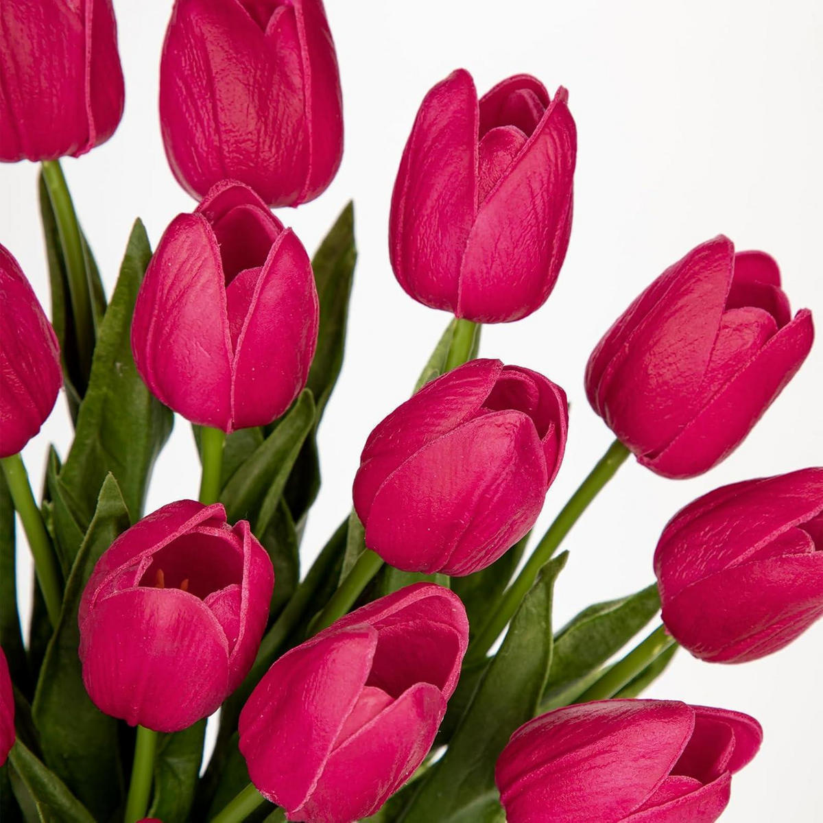 KUNSTTULPEN 10 Stück Dunkelrosa Latex 34 cm - Rosa, Kunststoff (34cm)
